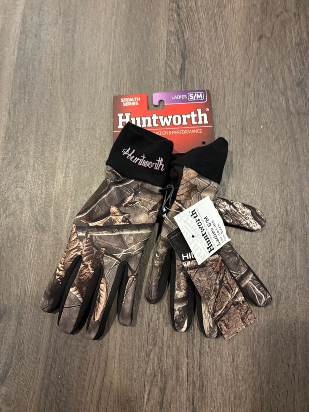Huntworth Ladies S/M Camouflage Hunting Gloves - Brown/Black